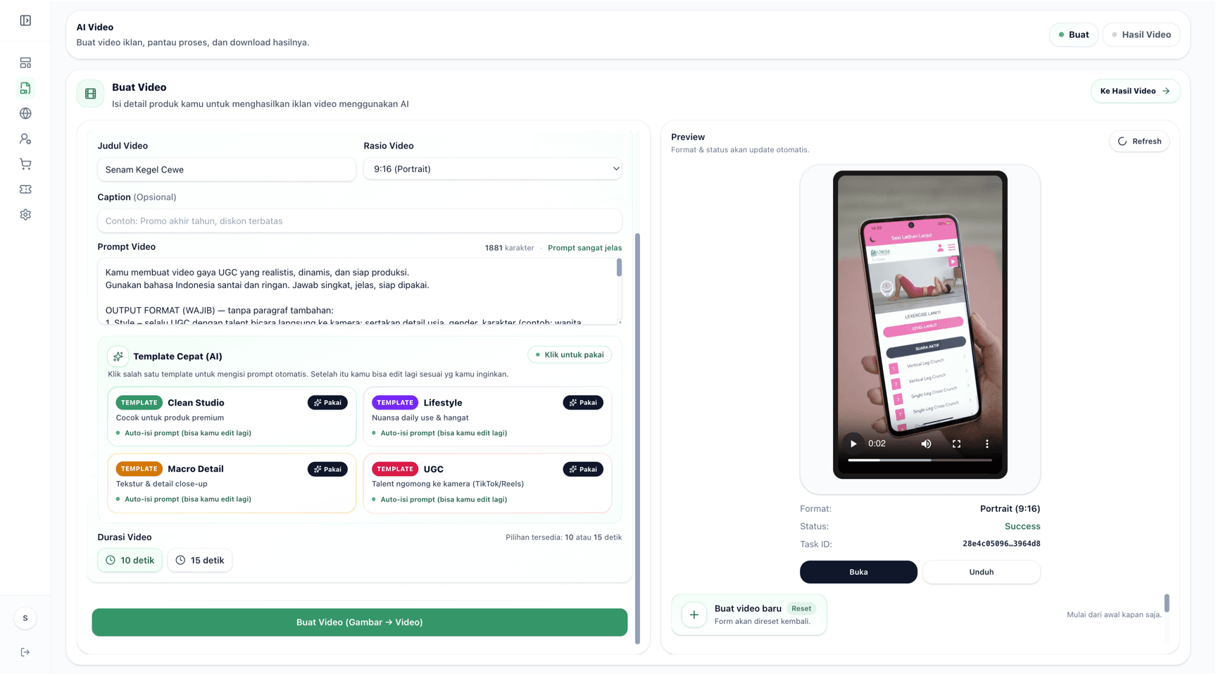 Santai Scale Dashboard Mockup